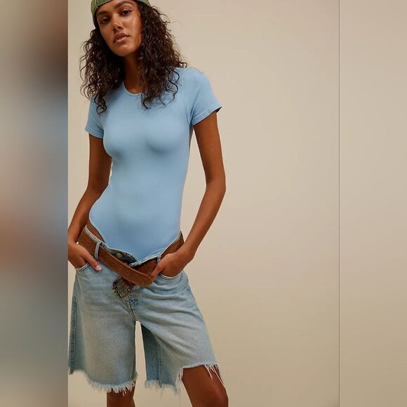 NWOT Free People Clean Lines Tee Bodysuit - Picture 3 of 7